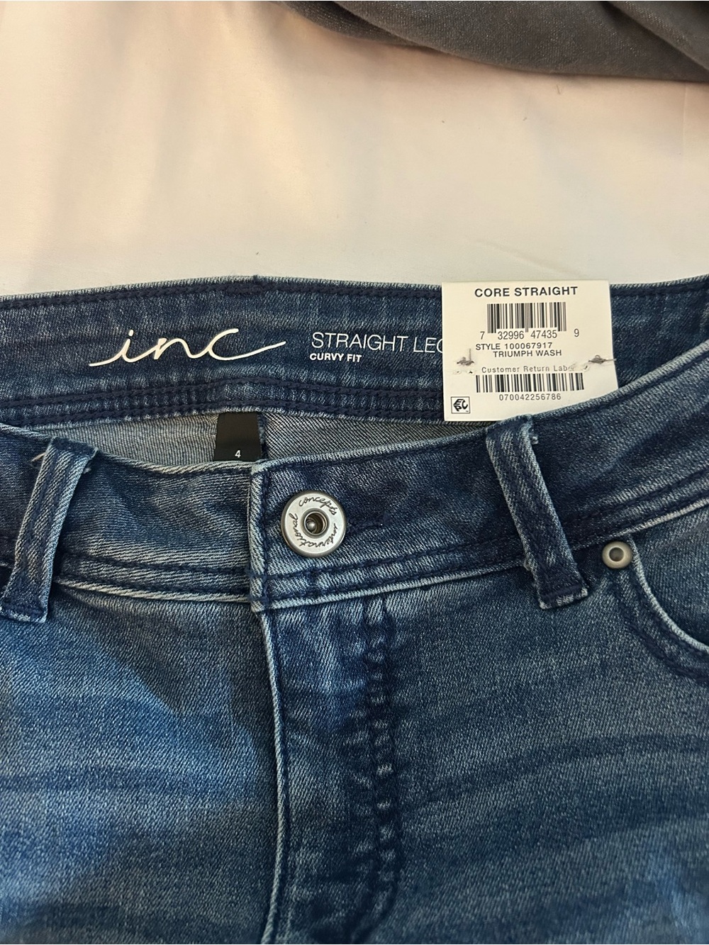Essentials Straight Leg Jeans - Medium Blue Wash